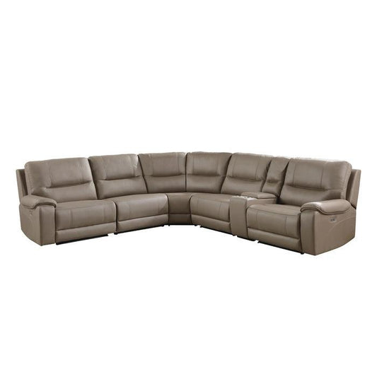 Homelegance - Legrande 6-Piece Modular Power Reclining Sectional With Power Headrest In Taupe - 9429Tp*6Lrrrpwh - ATL FURNITURE