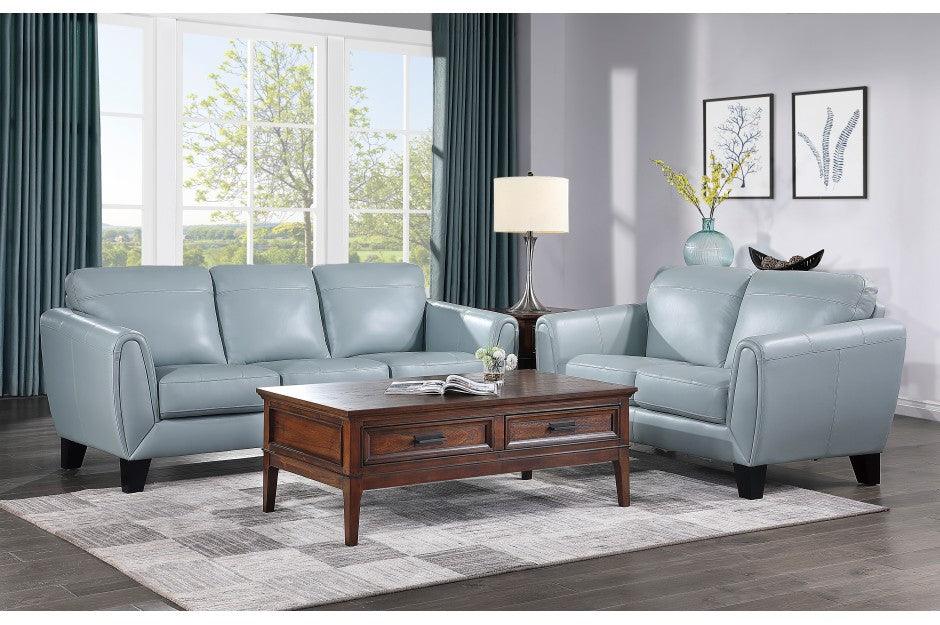 Homelegance - Spivey 2 Piece Sofa Set In Aqua - 9460Aq-3-2 - ATL FURNITURE