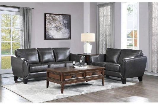 Homelegance - Spivey 2 Piece Sofa Set In Dark Gray - 9460Dg-3-2 - ATL FURNITURE