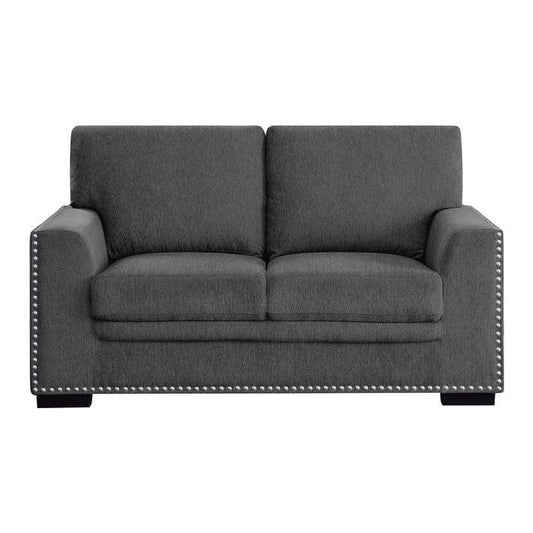 Homelegance - Morelia Love Seat In Charcoal - 9468Cc-2 - ATL FURNITURE