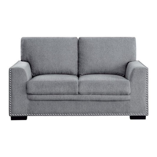 Homelegance - Morelia Love Seat In Gray - 9468Dg-2 - ATL FURNITURE