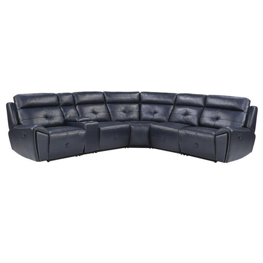 Homelegance - Avenue 6-Piece Modular Reclining Sectional In Navy - 9469Nvb*6Lrrr - ATL FURNITURE