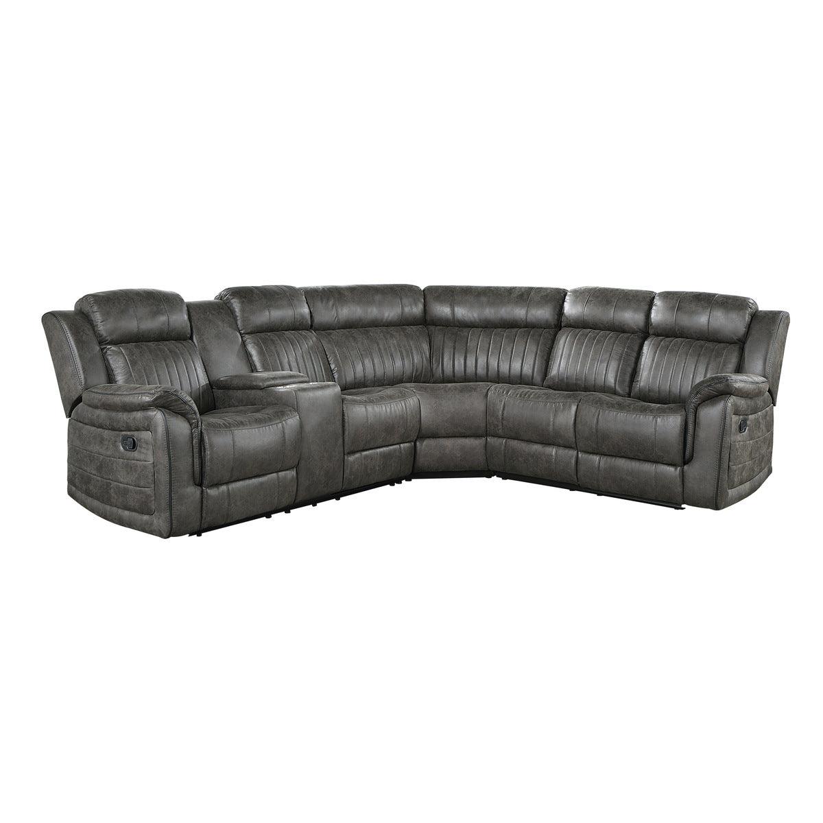 Homelegance - Centeroak 3-Piece Reclining Sectional - 9479Brg*Sc - ATL FURNITURE