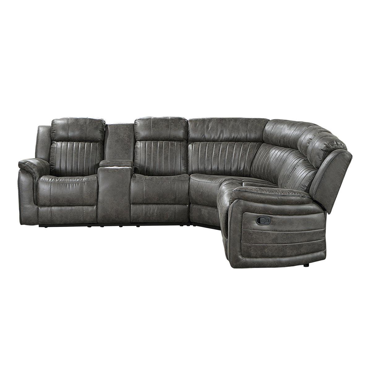 Homelegance - Centeroak 3-Piece Reclining Sectional - 9479Brg*Sc - ATL FURNITURE