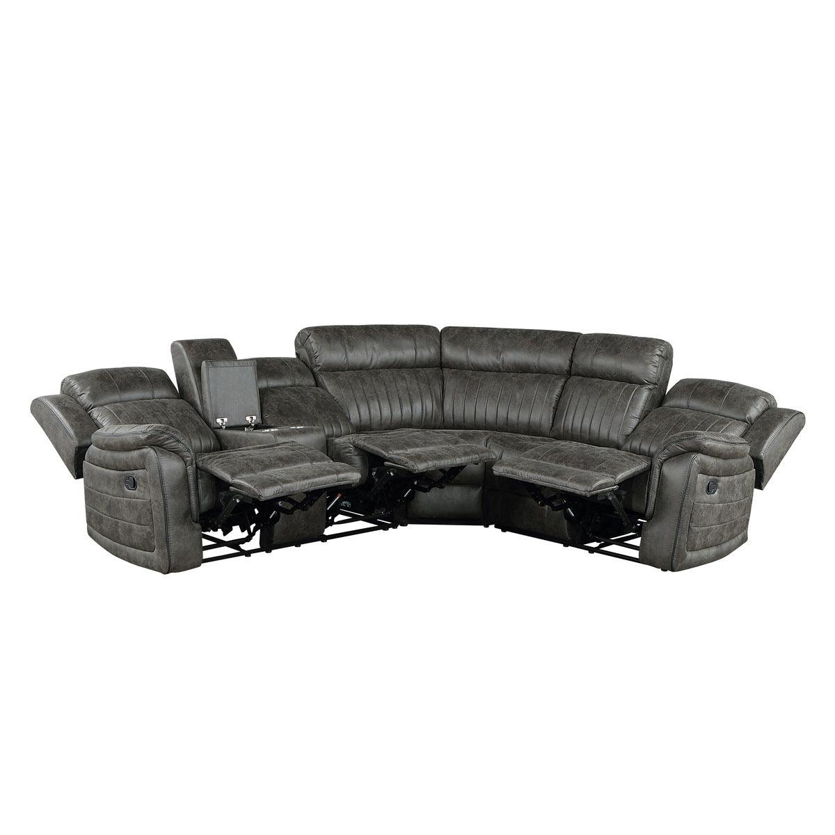 Homelegance - Centeroak 3-Piece Reclining Sectional - 9479Brg*Sc - ATL FURNITURE