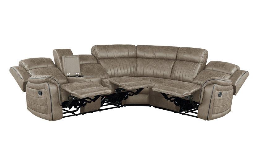 Homelegance - Centeroak 3-Piece Reclining Sectional - 9479Sdb*Sc - ATL FURNITURE