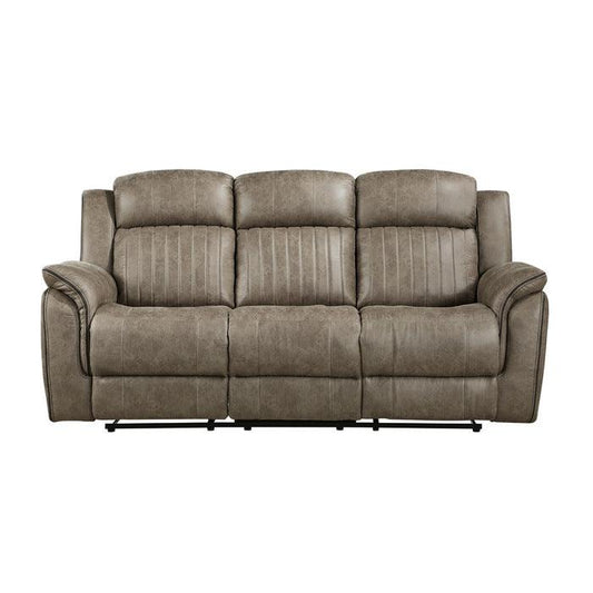 Homelegance - Centeroak Double Reclining Sofa In Sandy Brown - 9479Sdb-3 - ATL FURNITURE