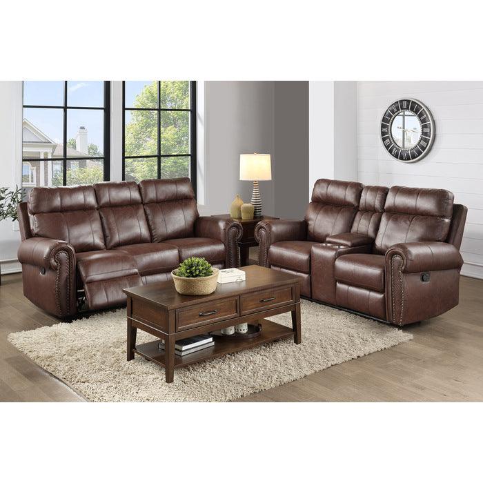 Homelegance - Granville 2 Piece Double Reclining Sofa Set In Brown - 9488Br-3-2 - ATL FURNITURE