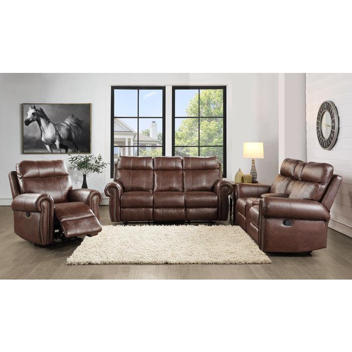 Homelegance - Granville 3 Piece Double Reclining Sofa Set In Brown - 9488Br-3-2-1 - ATL FURNITURE