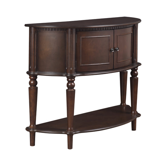 Brenda Console Table with Curved Front Brown