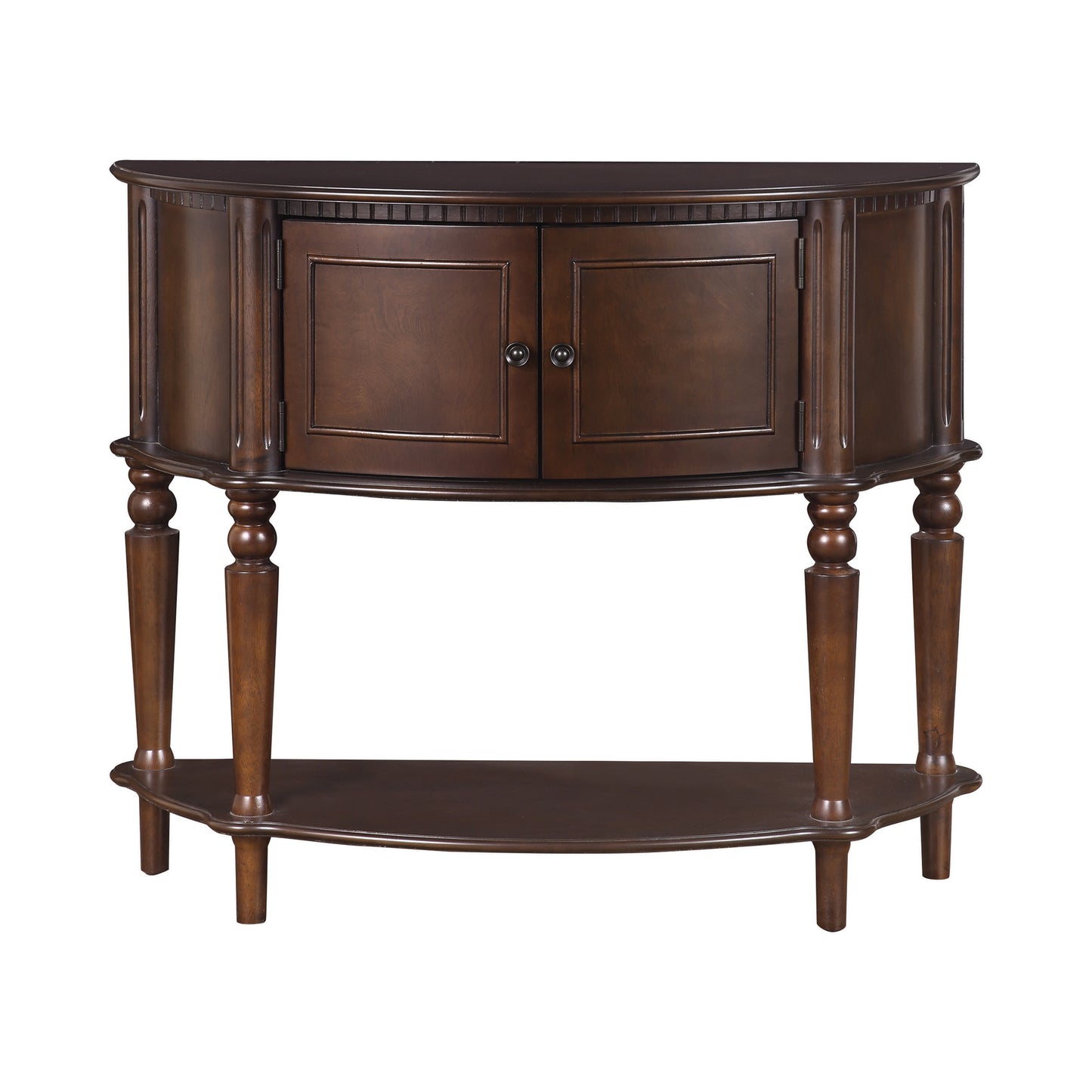 Brenda Console Table with Curved Front Brown