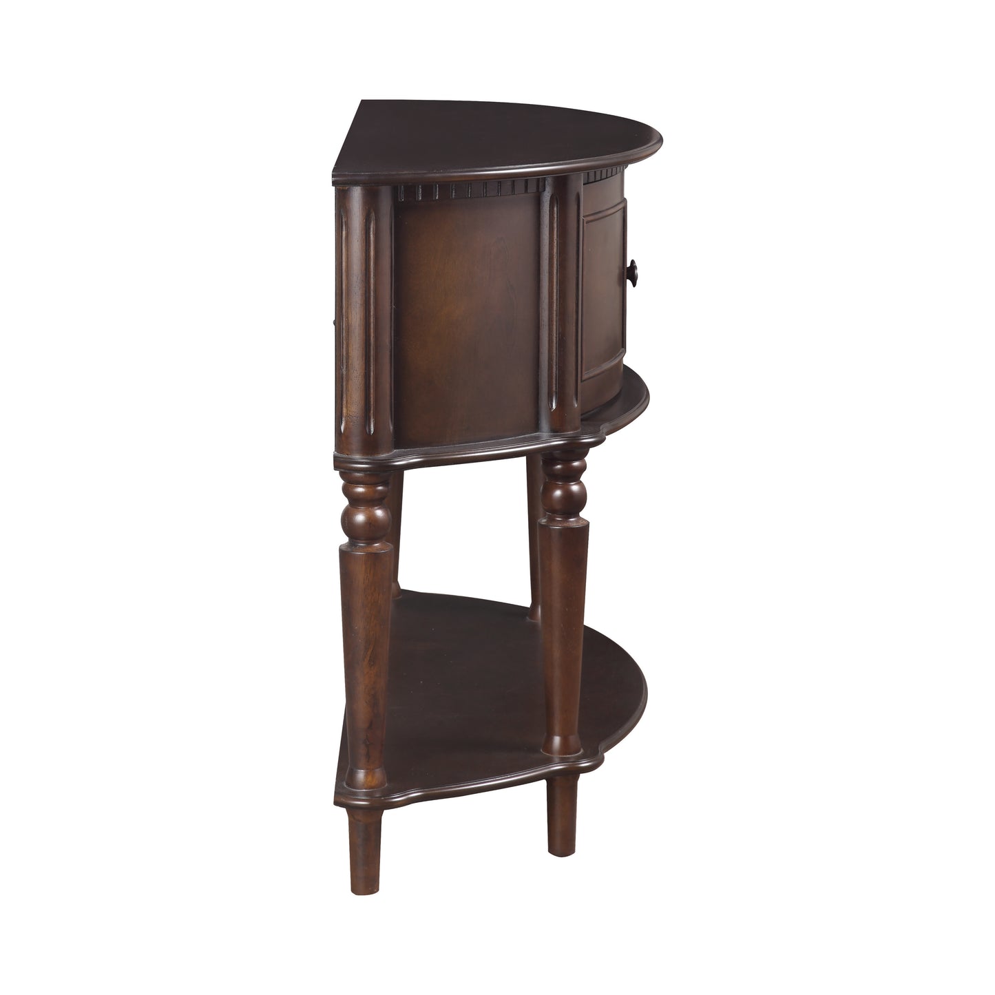 Brenda Console Table with Curved Front Brown