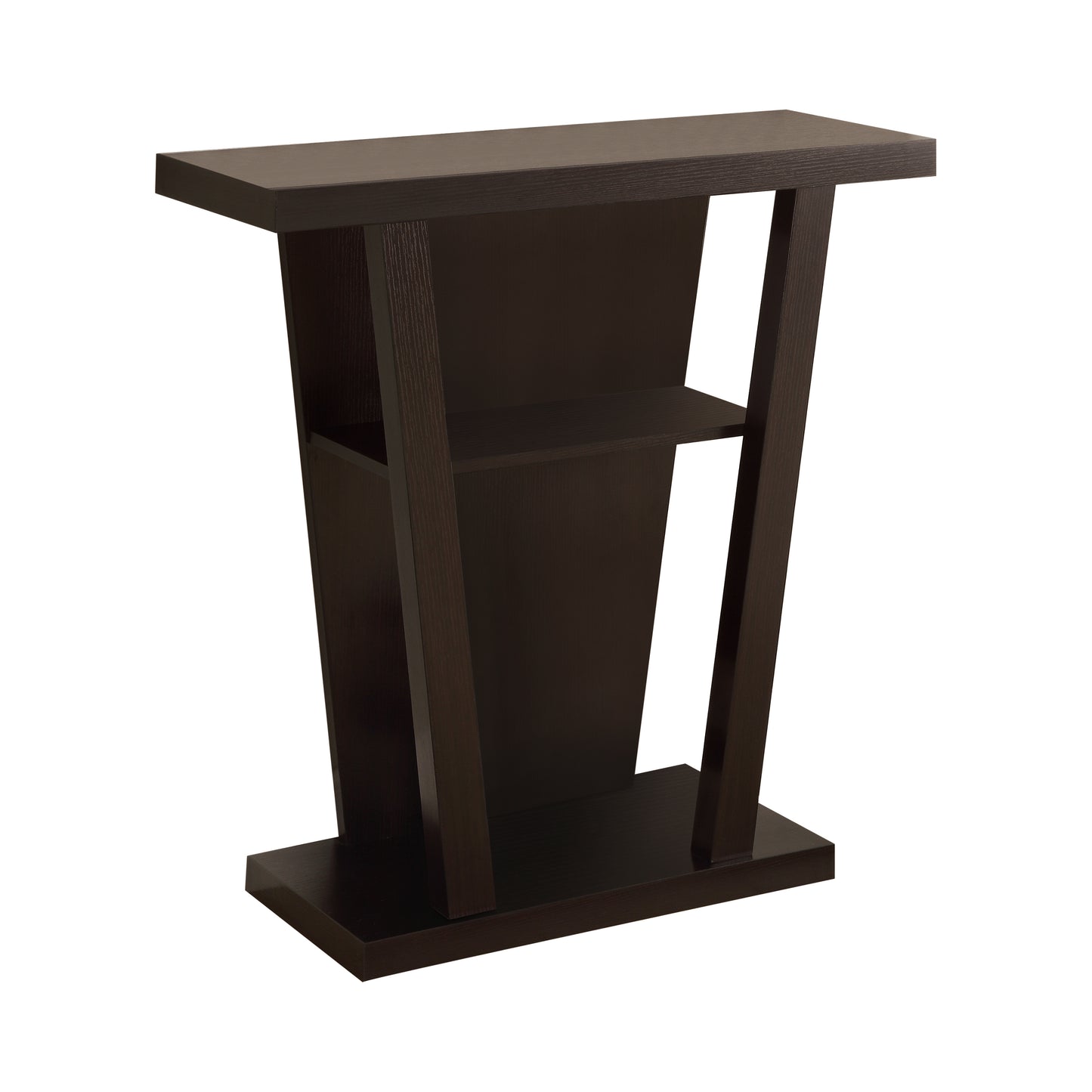 Evanna 2-shelf Engineered Wood Console Table Cappuccino