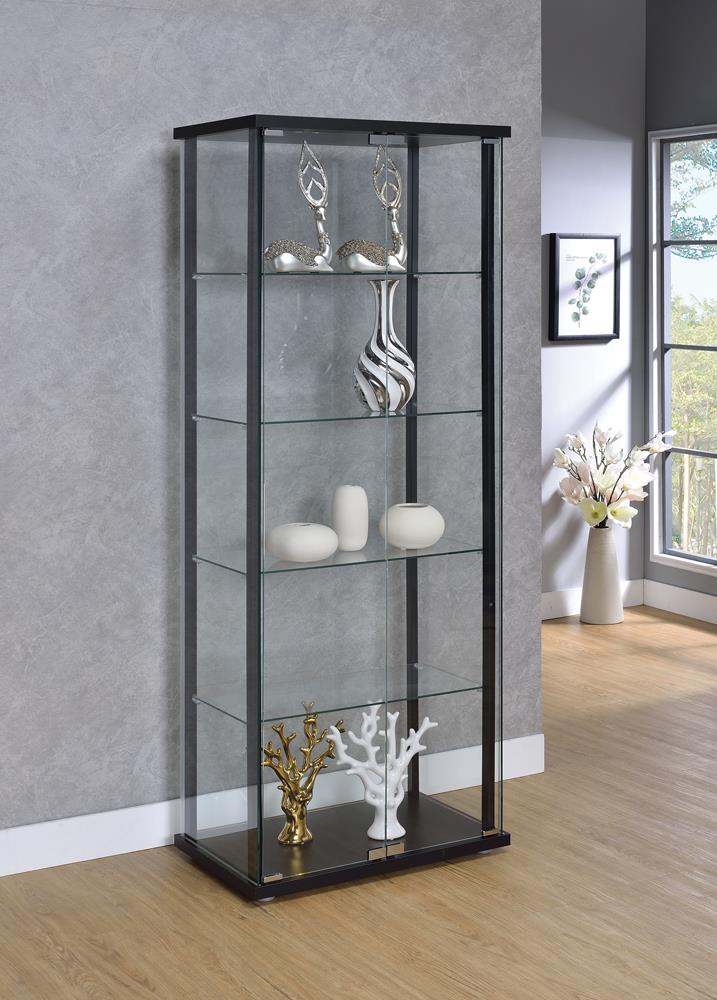 G950170 Contemporary Black Curio Cabinet - ATL FURNITURE