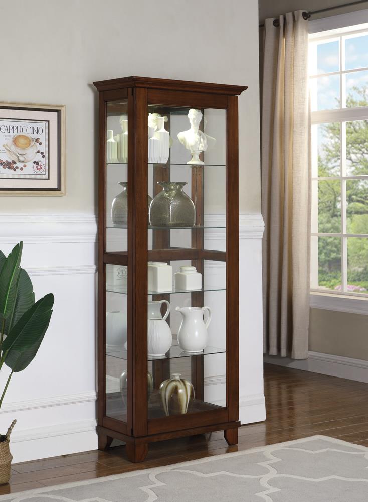 G950188 Casual Warm Brown Curio Cabinet - ATL FURNITURE