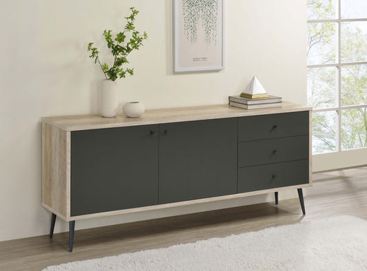 Maeve 2-door Engineered Wood Accent Cabinet Grey and Antique Pine