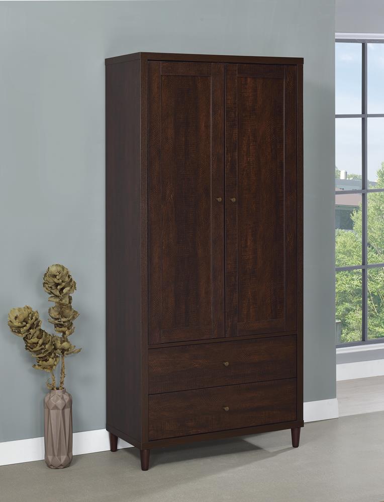 Transitional Rustic Tobacco Accent Cabinet - ATL FURNITURE