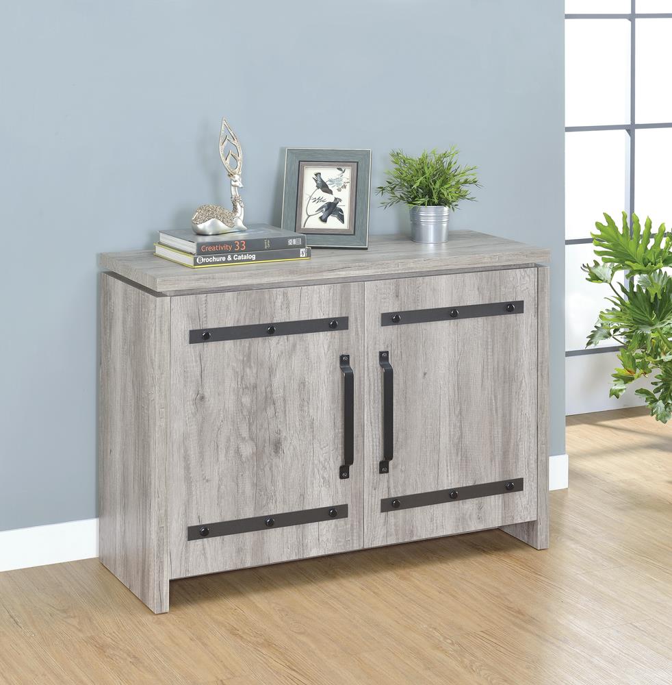 Rustic Grey Accent Cabinet - ATL FURNITURE