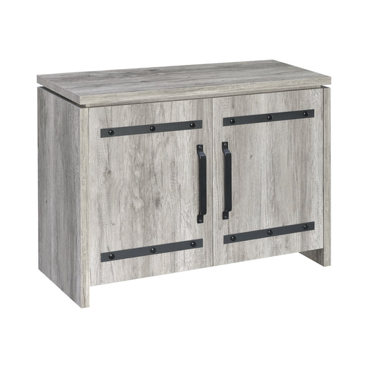 Enoch 2-door Engineered Wood Accent Cabinet Grey Driftwood