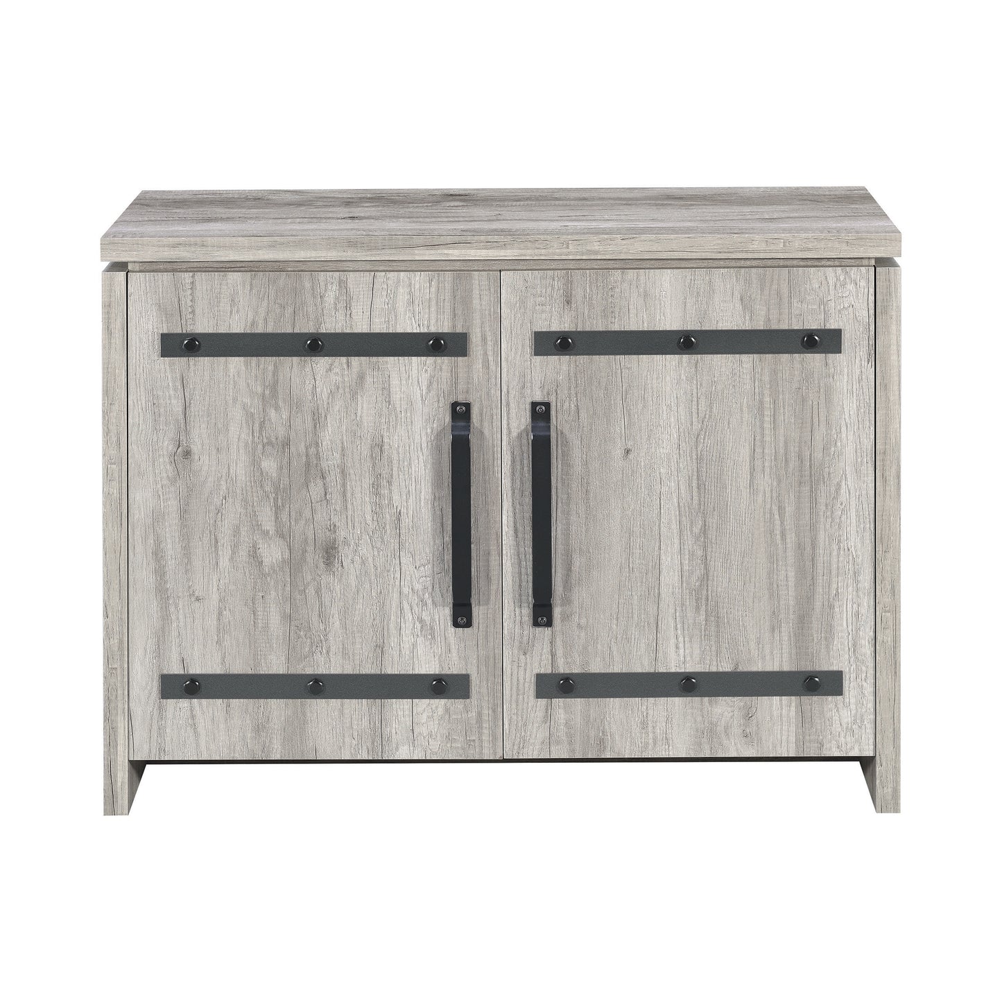Enoch 2-door Engineered Wood Accent Cabinet Grey Driftwood