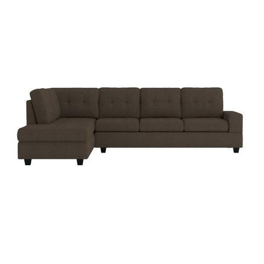 Homelegance - Maston 2-Piece Reversible Sectional With Chaise In Chocolate - 9507Chc*Sc - ATL FURNITURE