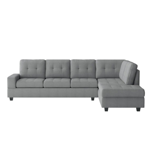 Homelegance - Maston 2 Piece Reversible Sectional With Chaise In Gray - 9507Gry*Sc - ATL FURNITURE