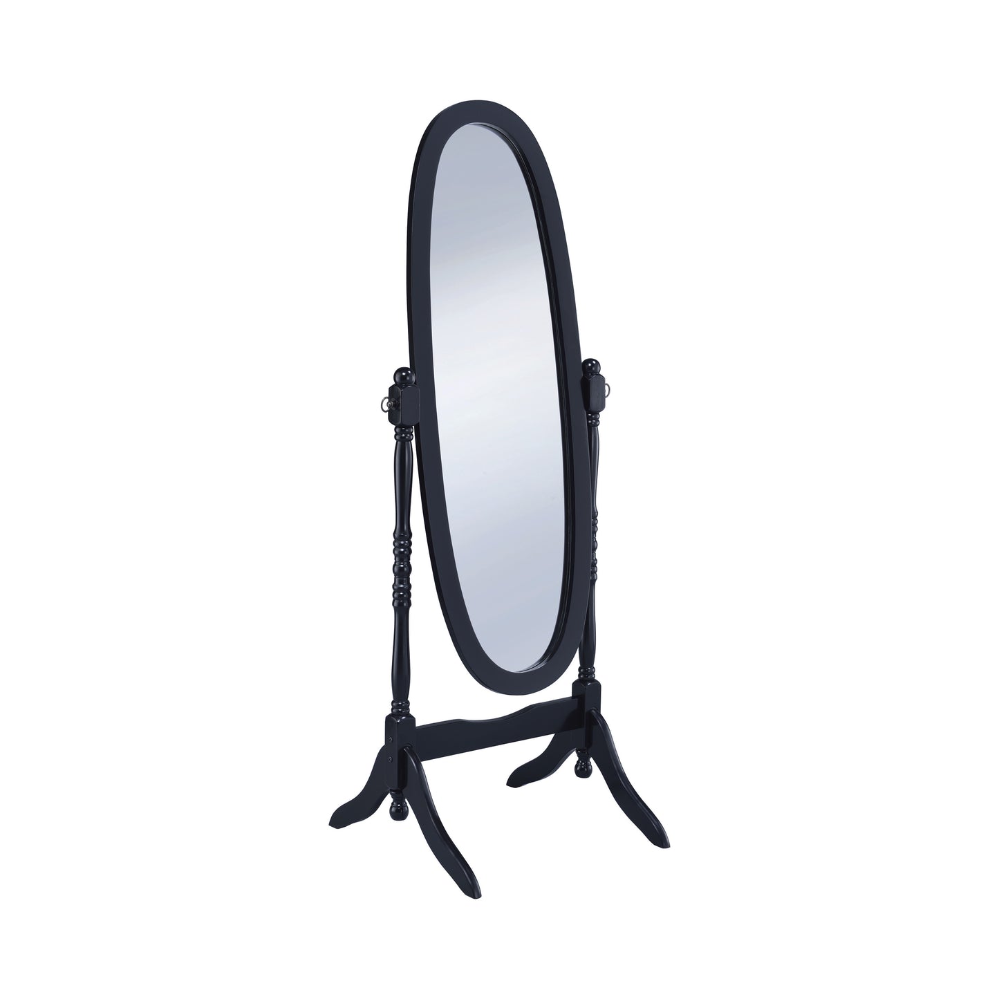 Foyet Wood Adjustable Full Length Cheval Mirror Black
