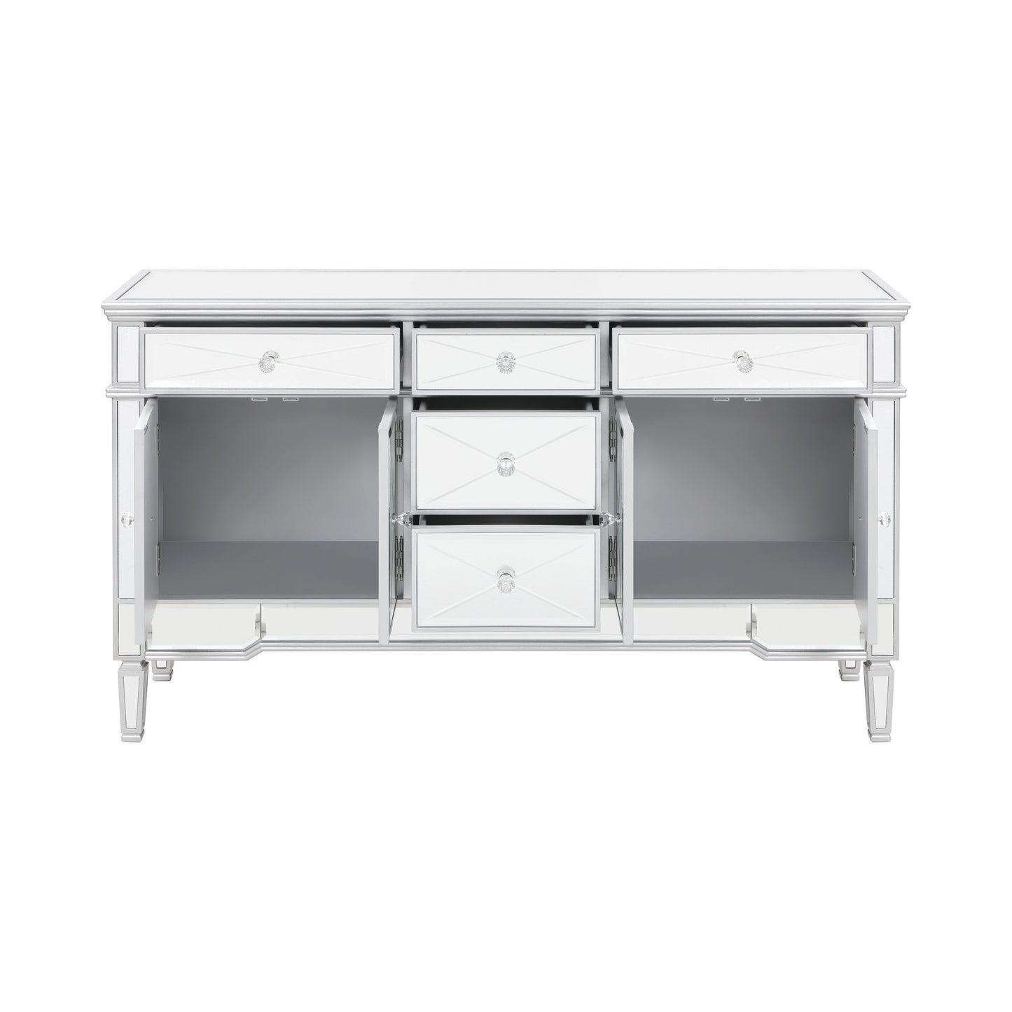 Duchess 5-drawer Accent Cabinet Silver