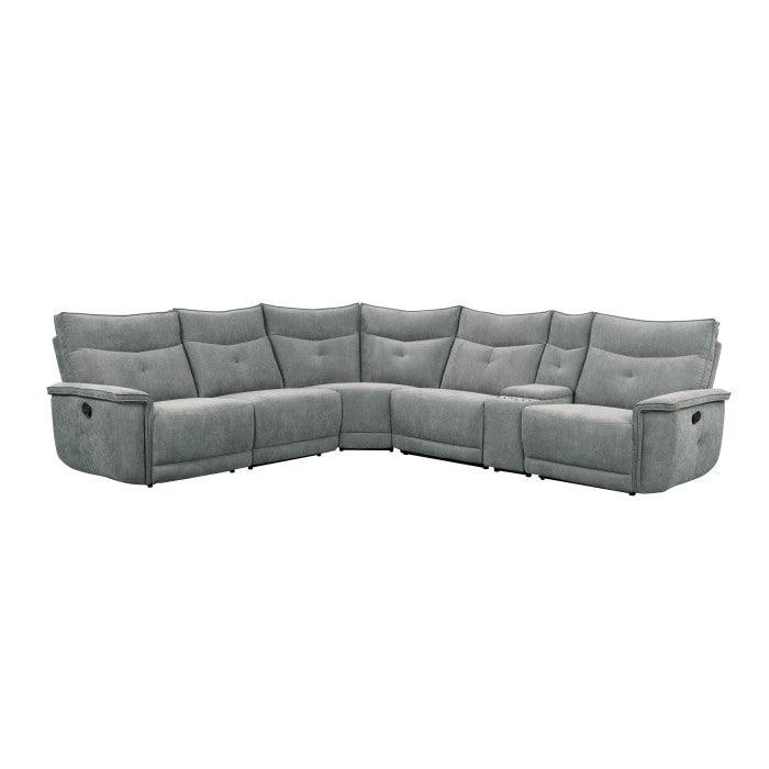 Homelegance - Tesoro 6-Piece Modular Reclining Sectional In Dark Gray - 9509Dg*6Lrrr - ATL FURNITURE