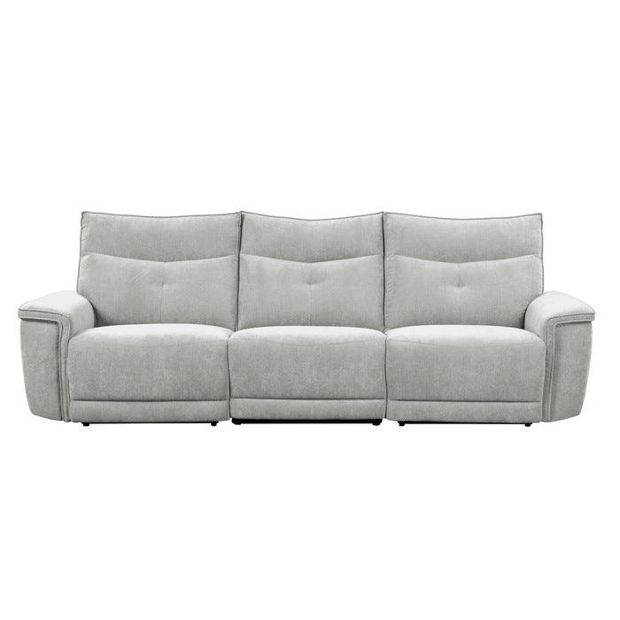 Homelegance - Tesoro Power Double Reclining Sofa With Power Headrests In Gray - 9509Mgy-3Pwh* - ATL FURNITURE