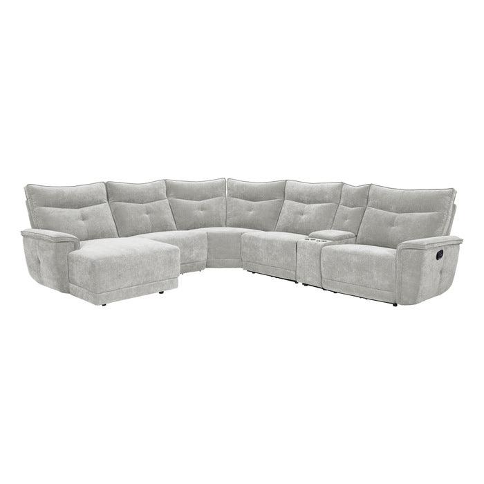 Homelegance - Tesoro 6-Piece Modular Reclining Sectional With Left Chaise In Gray - 9509Mgy*65Lrr - ATL FURNITURE