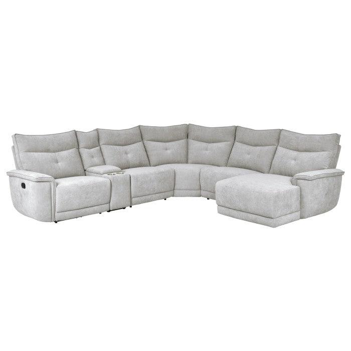 Homelegance - Tesoro 6-Piece Modular Reclining Sectional With Right Chaise In Gray - 9509Mgy*6Lr5R - ATL FURNITURE