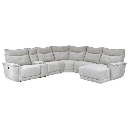 Homelegance - Tesoro 6-Piece Modular Reclining Sectional With Right Chaise In Gray - 9509Mgy*6Lr5R - ATL FURNITURE