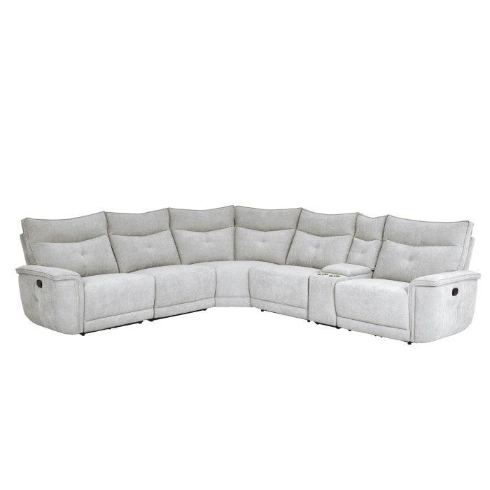 Homelegance - Tesoro 6-Piece Modular Reclining Sectional In Gray - 9509Mgy*6Lrrr - ATL FURNITURE