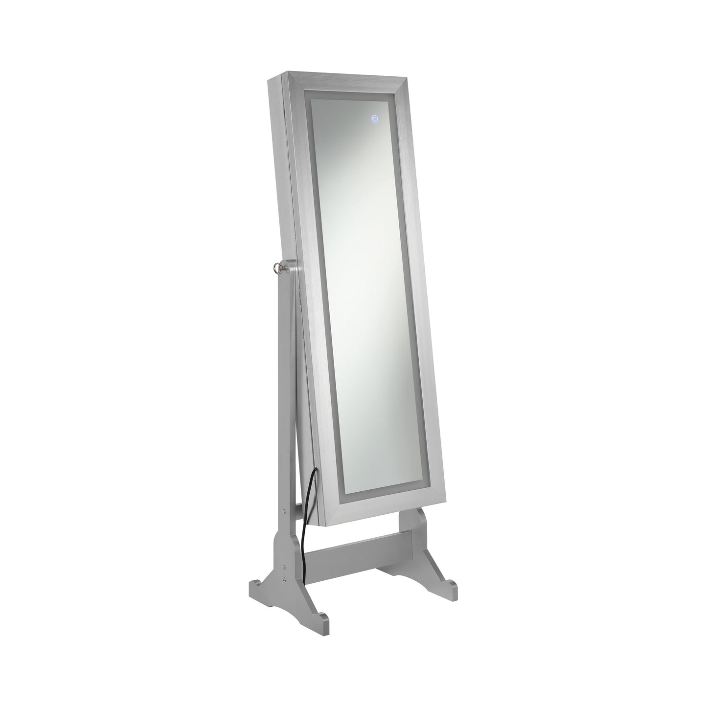 Moore Cheval Mirror with Jewelry Storage Silver