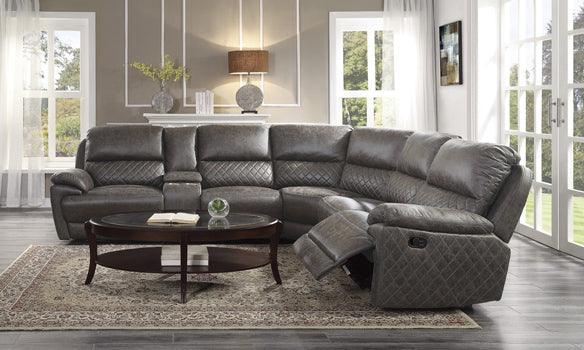 Homelegance - Knoxville 3-Piece Reclining Sectional In Brown - 9510*Sc - ATL FURNITURE