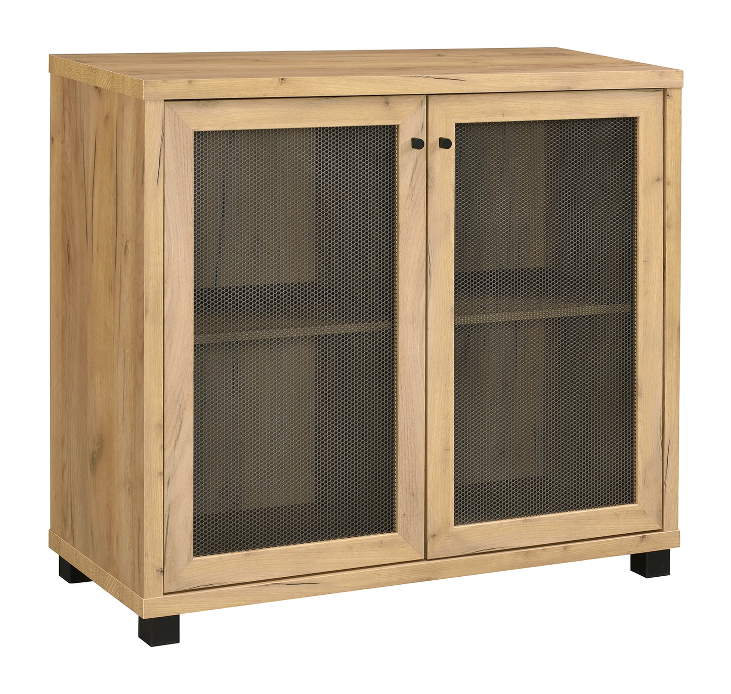 Mchale 2-door Engineered Wood Accent Cabinet Golden Oak