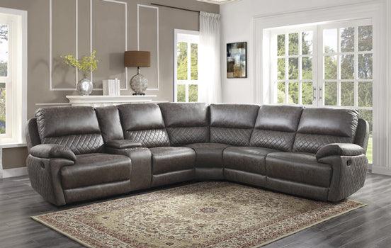 Homelegance - Knoxville 3-Piece Reclining Sectional In Brown - 9510*Sc - ATL FURNITURE