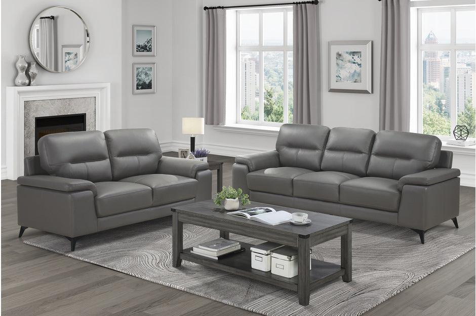 Homelegance - Mischa 2 Piece Sofa Set In Dark Gray - 9514Dgy-3-2 - ATL FURNITURE