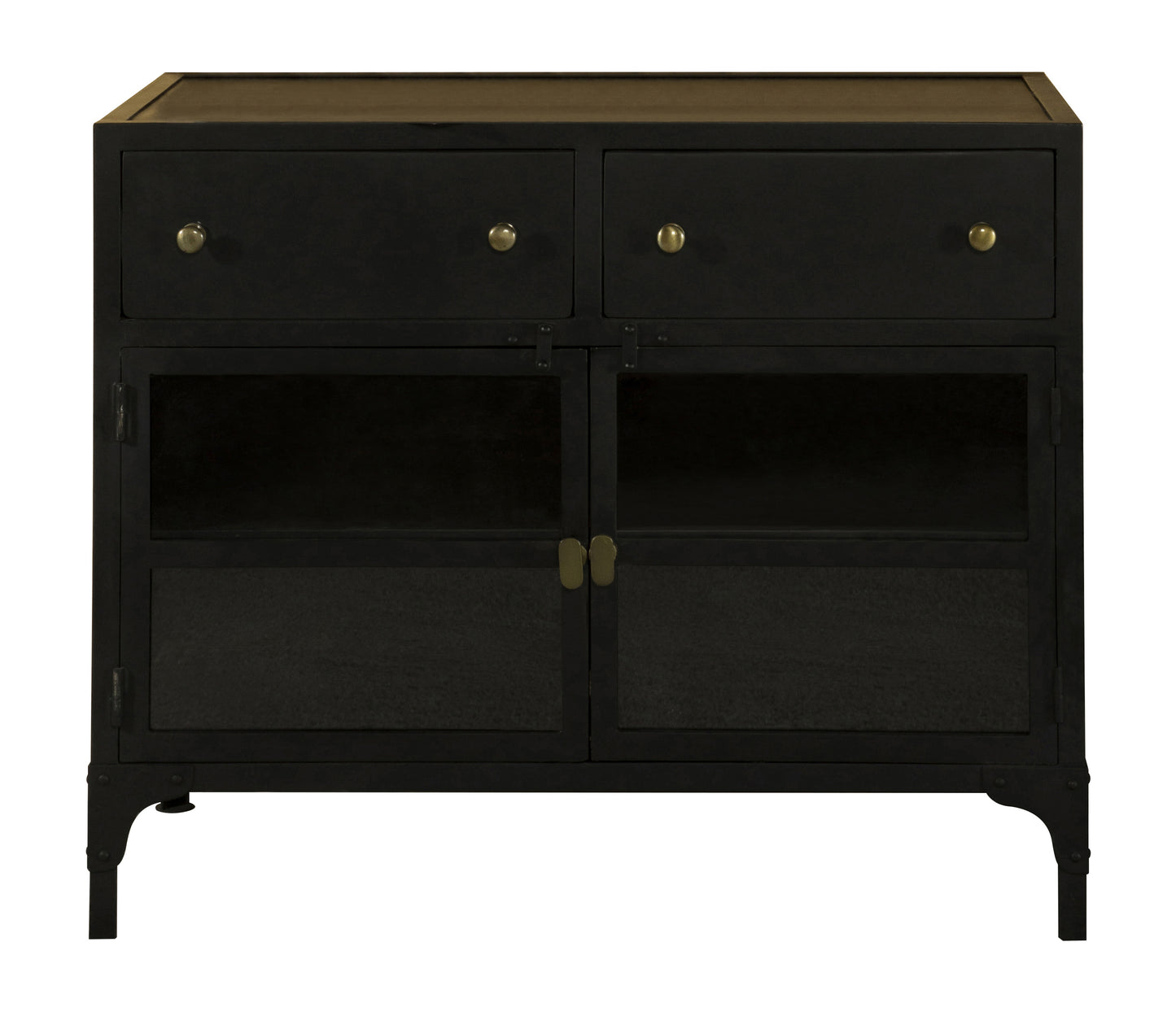 Sadler 2-drawer Metal Accent Storage Cabinet Matte Black