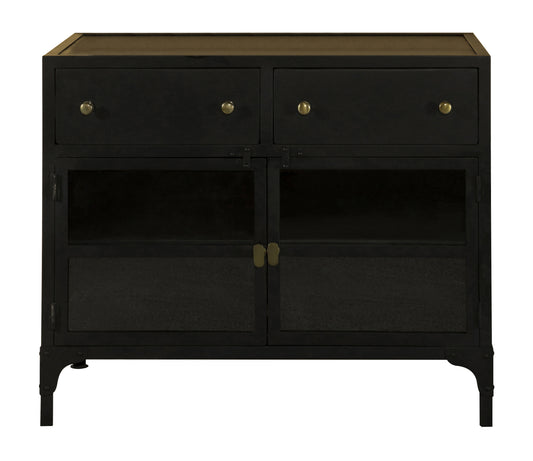 Sadler 2-drawer Metal Accent Storage Cabinet Matte Black