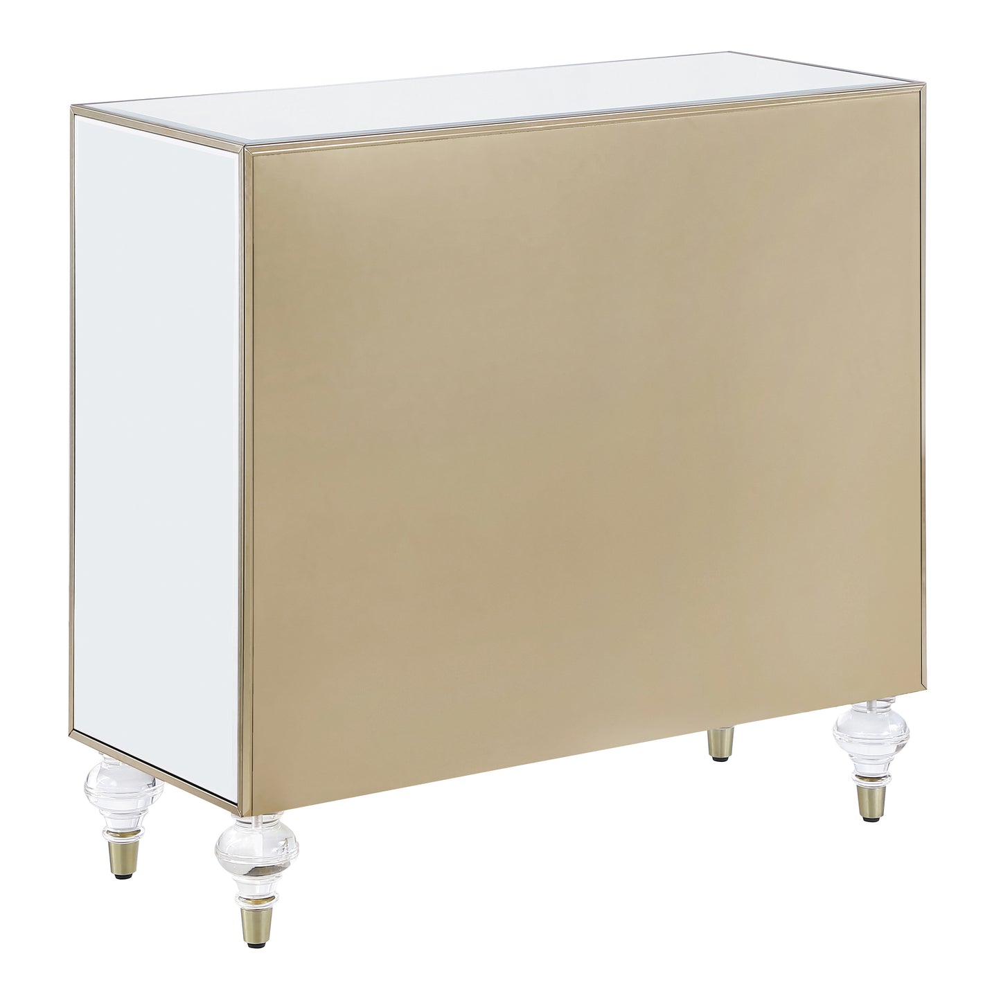 Lupin 2-door Mirrored Storage Accent Cabinet Champagne