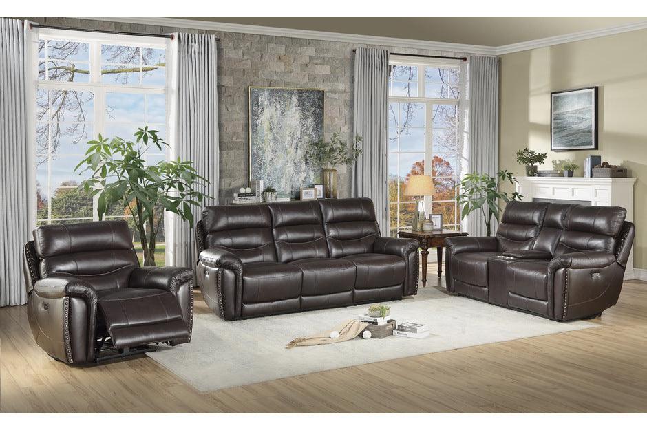 Homelegance - Lance 3 Piece Double Reclining Sofa Set In Brown - 9527Brw-3-2-1 - ATL FURNITURE