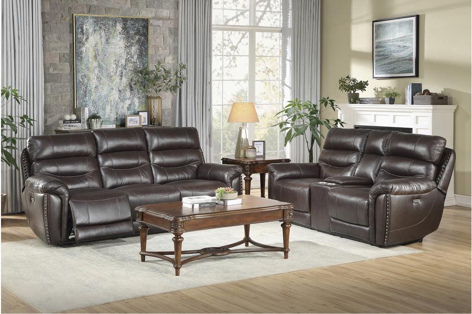 Homelegance - Lance 2 Piece Double Reclining Sofa Set In Brown - 9527Brw-3-2 - ATL FURNITURE