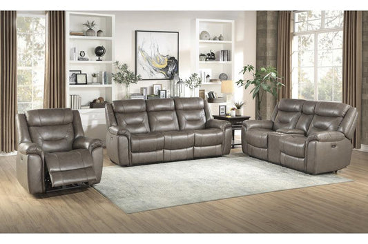 Homelegance - Kennett 3 Piece Double Reclining Sofa Set In Brownish Gray - 9528Brg-3-2-1 - ATL FURNITURE