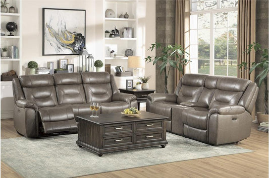 Homelegance - Kennett 2 Piece Double Reclining Sofa Set In Brownish Gray - 9528Brg-3-2 - ATL FURNITURE