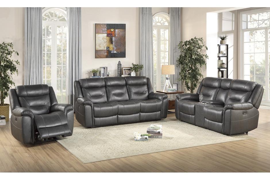 Homelegance - Kennett 3 Piece Double Reclining Sofa Set In Dark Gray - 9528Dgy-3-2-1 - ATL FURNITURE