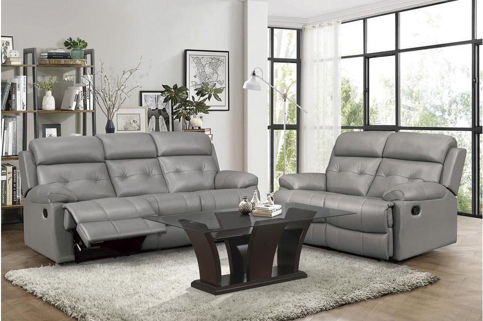 Homelegance - Lambent 2 Piece Double Reclining Sofa Set In Gray - 9529Gry-3-2 - ATL FURNITURE