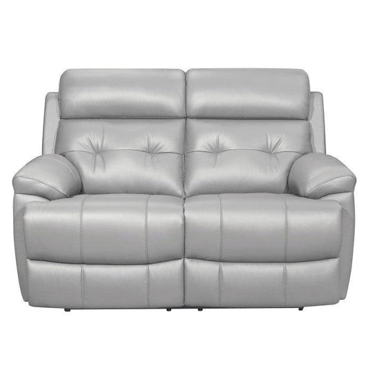 Homelegance - Lambent Double Reclining Love Seat In Silver Gray - 9529Sve-2 - ATL FURNITURE