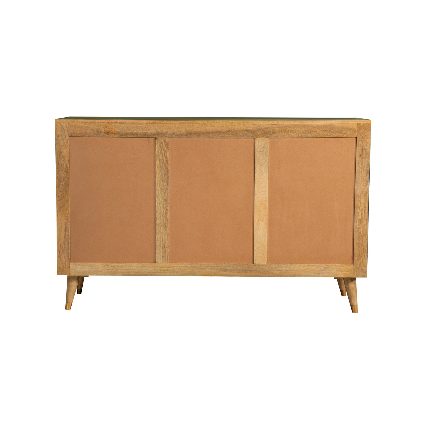 Alyssum Checkered Pattern 3-door Accent Cabinet Natural